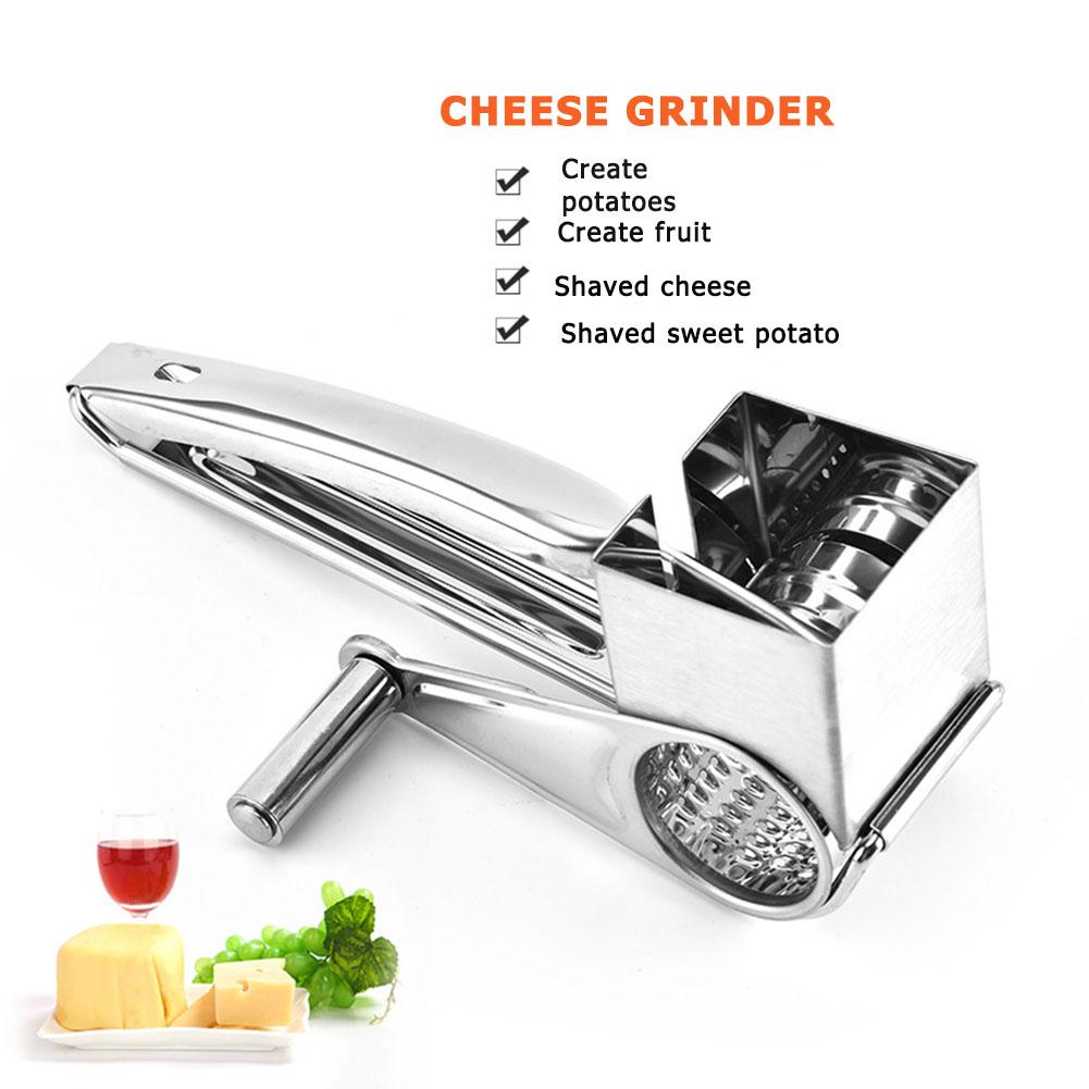 Rotary Cylinders Stainless Steel Cheese Grater Vegetable Cutter Slicer Shredder