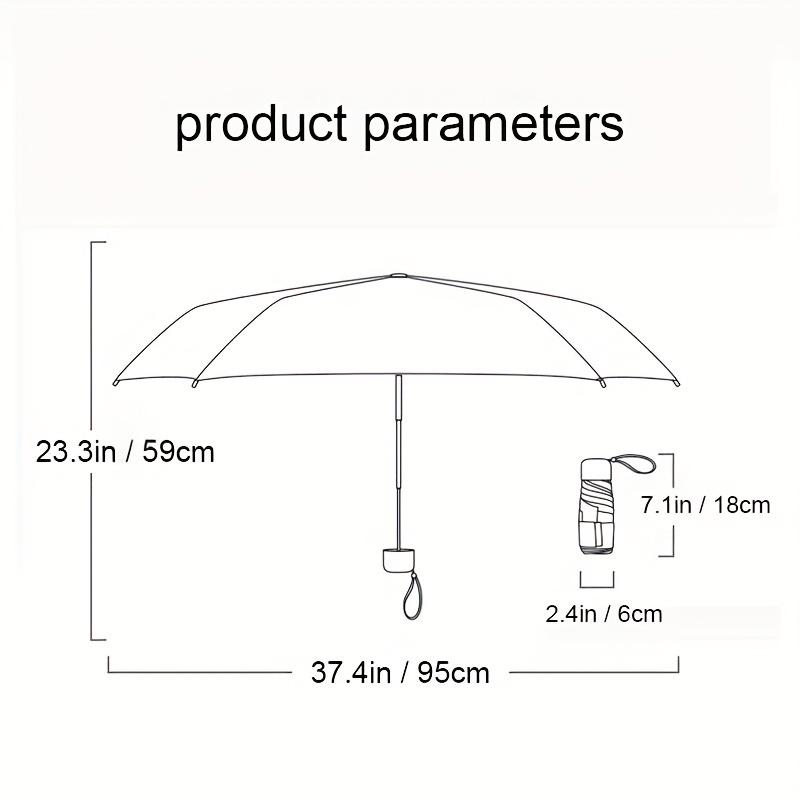 Mini Capsule Umbrella Small Pocket Rain Umbrella Folding UV Ultraviolet Protection Ultra Light Sunny And Rainy Dual Use Umbrella