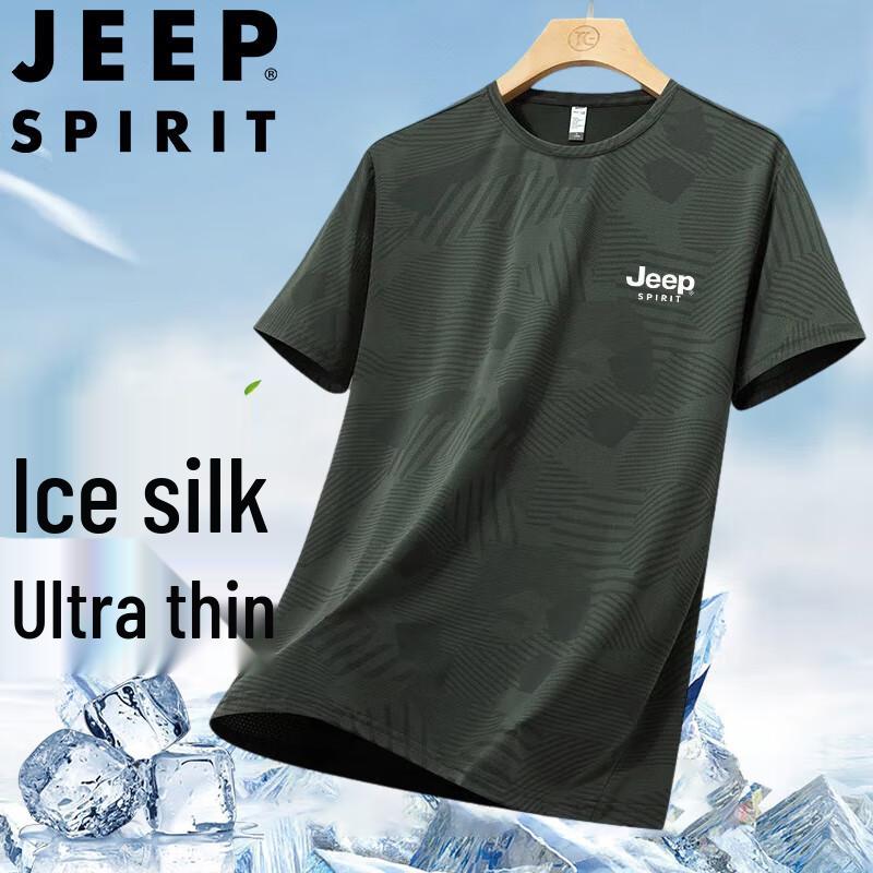 JEEP SPIRIT Men s Ice Silk Short Sleeve Apparel