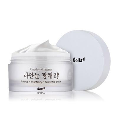 Nella One Day Whitener White Eye Tone Up Glow Fermented Cream 50ml, 1 Pack