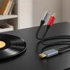 USB C To 2RCA Sound Cable 1.5m With Braided Design For Digital Analogs Devices