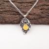 Yellow Cat's Eye Gemstone 925 Solid Silver Jewelry Pendant For Valentines Gift CP-9-41
