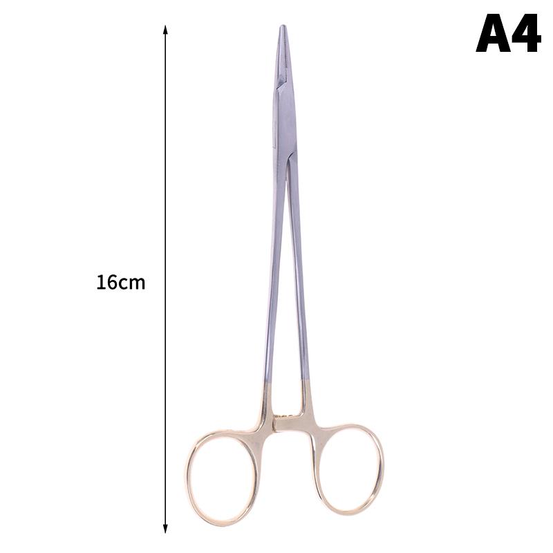Needle Holder Pliers Mosquito Tweezer Gold Dental Surgical Instrument For Dental Forcep 12.5Cm/14Cm/15Cm/16Cm Oral Instruments