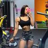 High Waist Camouflage Pole Dance Shorts Side Cross Large Hollow Sexy Fitness Pants