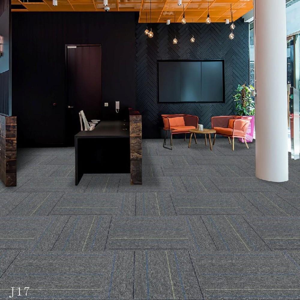 4pcs with Glue Square Patchwork Carpet 50cmX50cm Office Floor Mute Rug  Kitchen Living Room