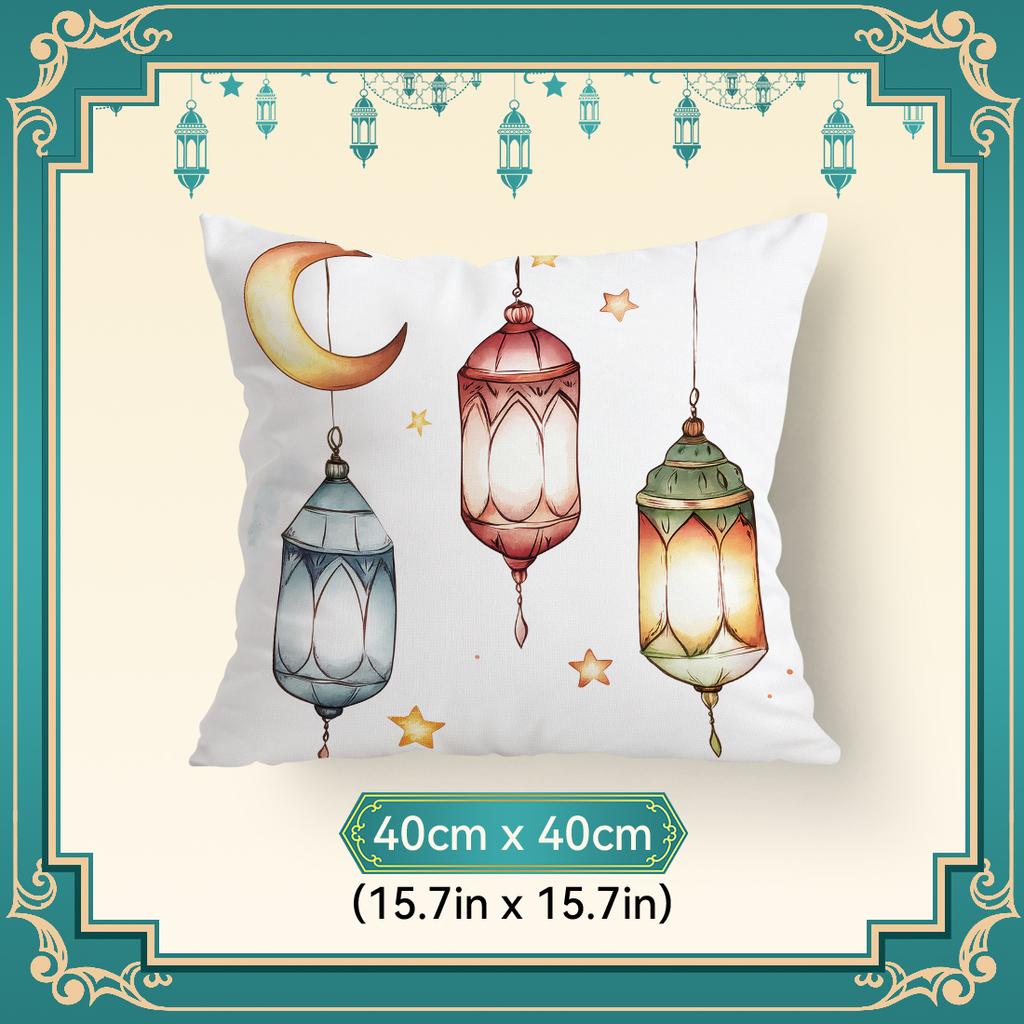 Ramadan Lantern Cushion Pillowcase Printed Polyester 40/45/50Cm Throw Pillowcover Decorative Sofa Cushion Pillowslip Home Decor