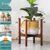 Nordic Wooden Flower Stand for Living Room/Balcony - Floor-standing Cross Plant Holder for Pothos & Flowers