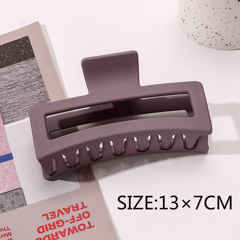 Free Shipping Large Oversize Crab Hair Clips Women Shark Clips Matte  Rectangle Geometric Hair Clips 13cm Big Barrettes Headwear