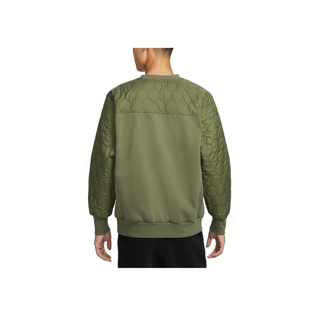 Nike Dri-FIT Standard Issue Fleece Panel Schnelltrocknendes Basketball-Rundhals-Sweatshirt für Herren sweatshirt Medium-Olive FN2668222