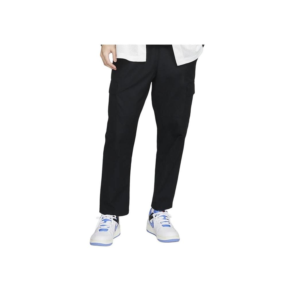 Nike Solid Color Elastic Waist Casual Cargo Pants Men Bottoms Black FZ4731-010