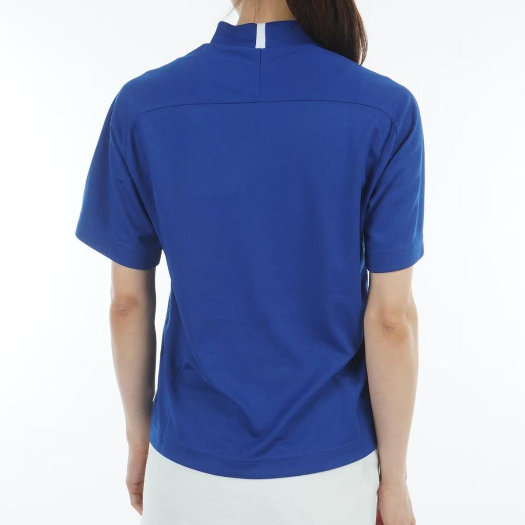New Balance Short Sleeve Mock Neck Golf Shirt Quick 2 Women's (Moisture Wicking, Drying, Stretch) / 012-5166511 114_Blue [L]