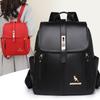 Women's Multifunctional PU Travel Backpack - Large Capacity, Solid Color, Outdoor Storage