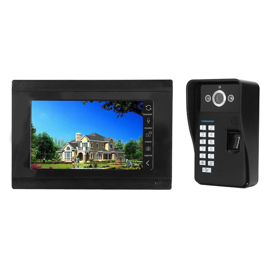 100?240V Fingerprint Visual Doorbell Wireless WiFi Password Doorbell Support Remote Recording