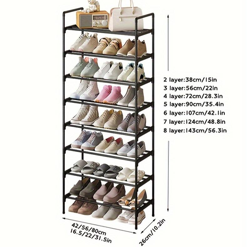 1 Multi-layer Stackable Shoe Rack - Large Capacity Storage, Easy To Install and Remove, Space Saving Design, Durable, Sturdy, Multifunctional