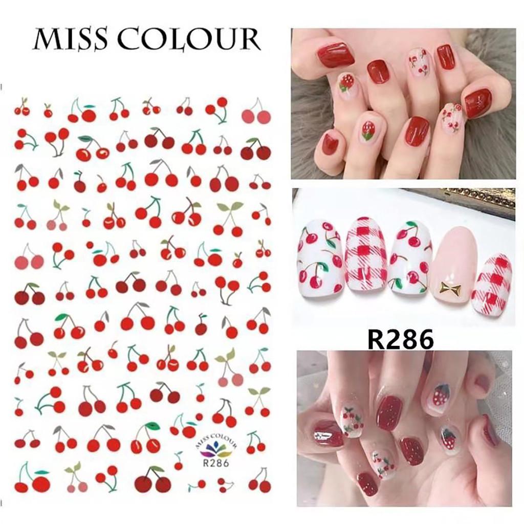 Water Transfer Fruit Sticker Rainbow Decals Summer DIY Manicure Decor