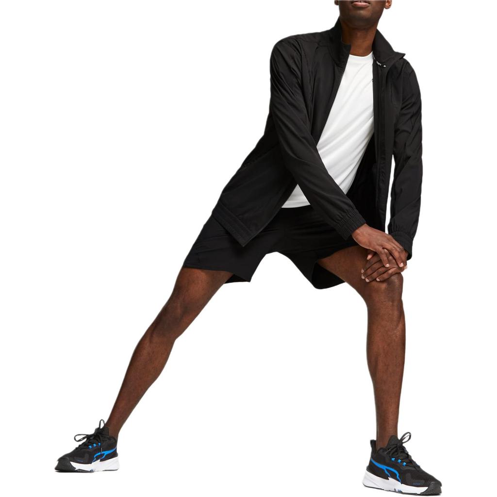 Puma Veste d'entraînement tissée à zip complet avec imprimé lettre Vestes pour hommes Noir 523859-01