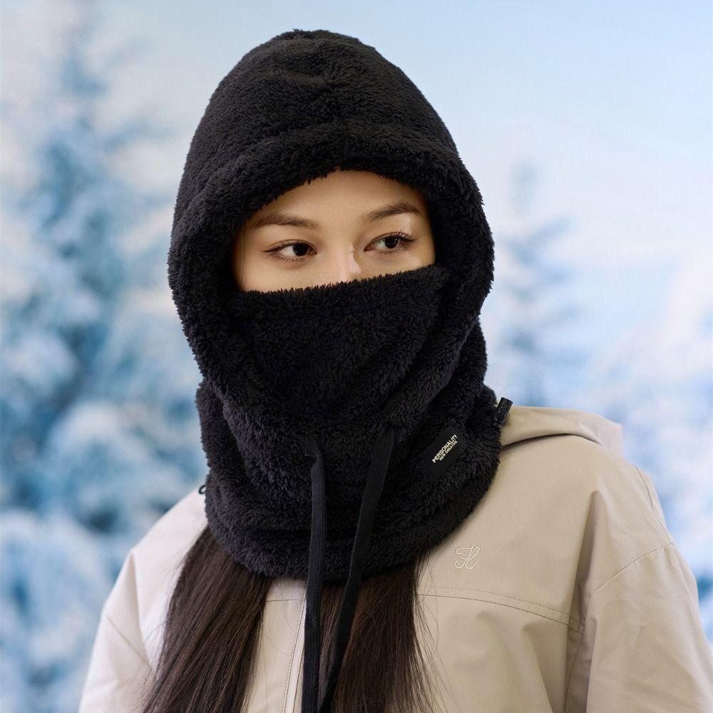 Einfarbige Winter-Sturmhaube Winddichte Überzieh-Mütze Mode-Schal Skimaske Mütze