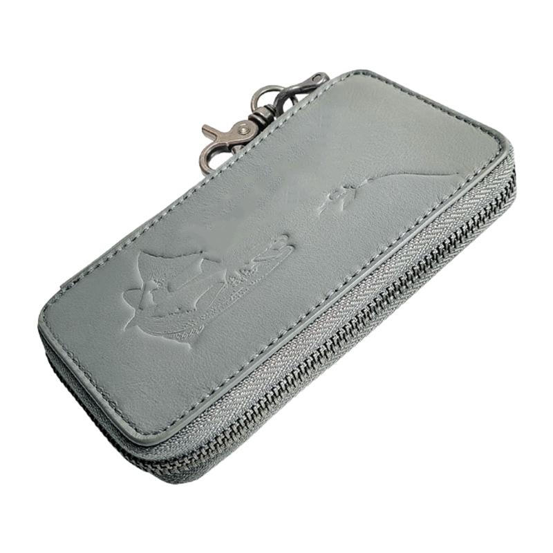 

Fly Fishing Lures Bag Fishing Accessory Spinner Spoon Baits Storage Leather Bag Trout Fly Fishook Fish Hook Hard Case серый