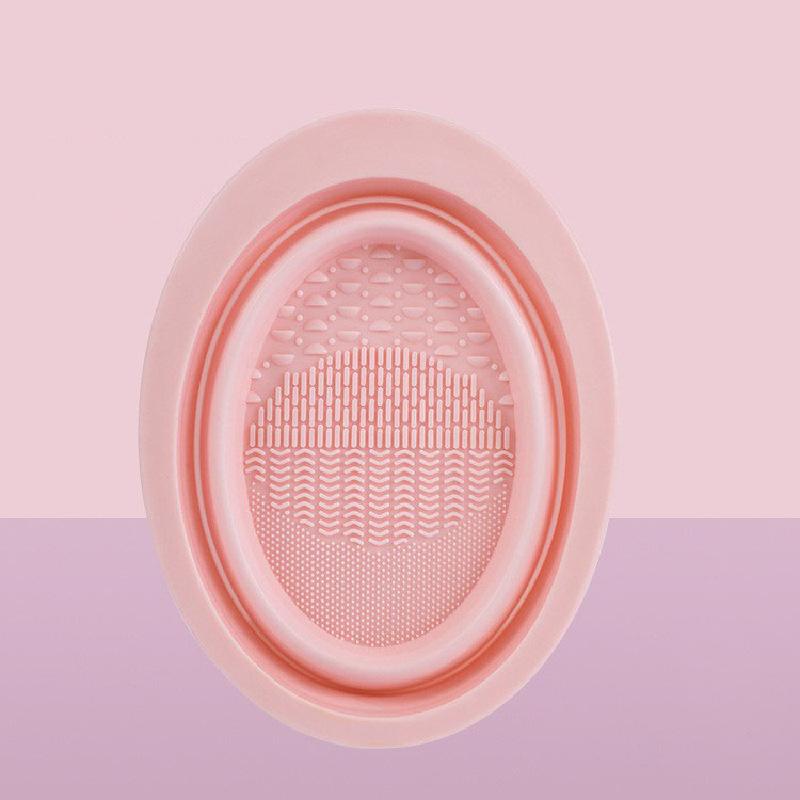 Makeup Brush Cleaner Set Beauty Egg Cleaning Magic Folding Silicone Scrubber Bowl Powder Puffs
