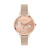 Grande Fleurette Rose Goldfarben Edelstahl Quarz ME010155 Damenuhr