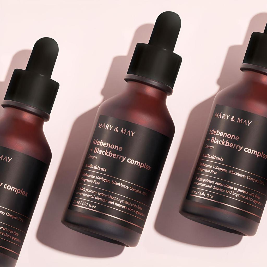 Mary&May Idebenone Blackberry Complex Serum 30ml Korean Anti Aging Brightening Serum