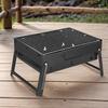 Stainless Steel Folding BBQ Charcoal Grill Multifunction Small Smoker BBQ Grill Tabletop Barbecue Grill for Beach Garden Party