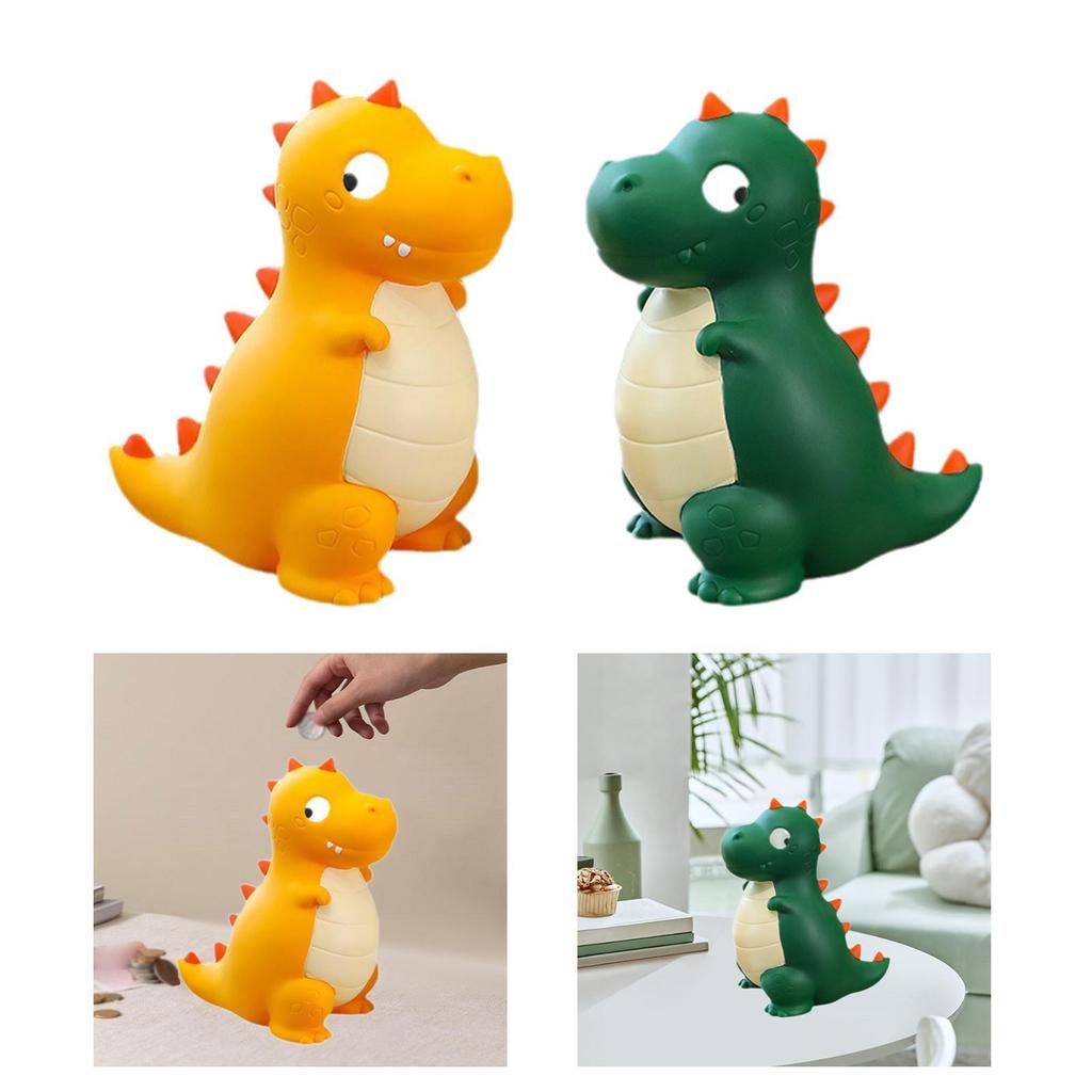 Dinosaur Piggy Bank Animals Decorative Statue Figurine Saving Box for Living Room Bedroom Desktop Boys Girls Baby Shower