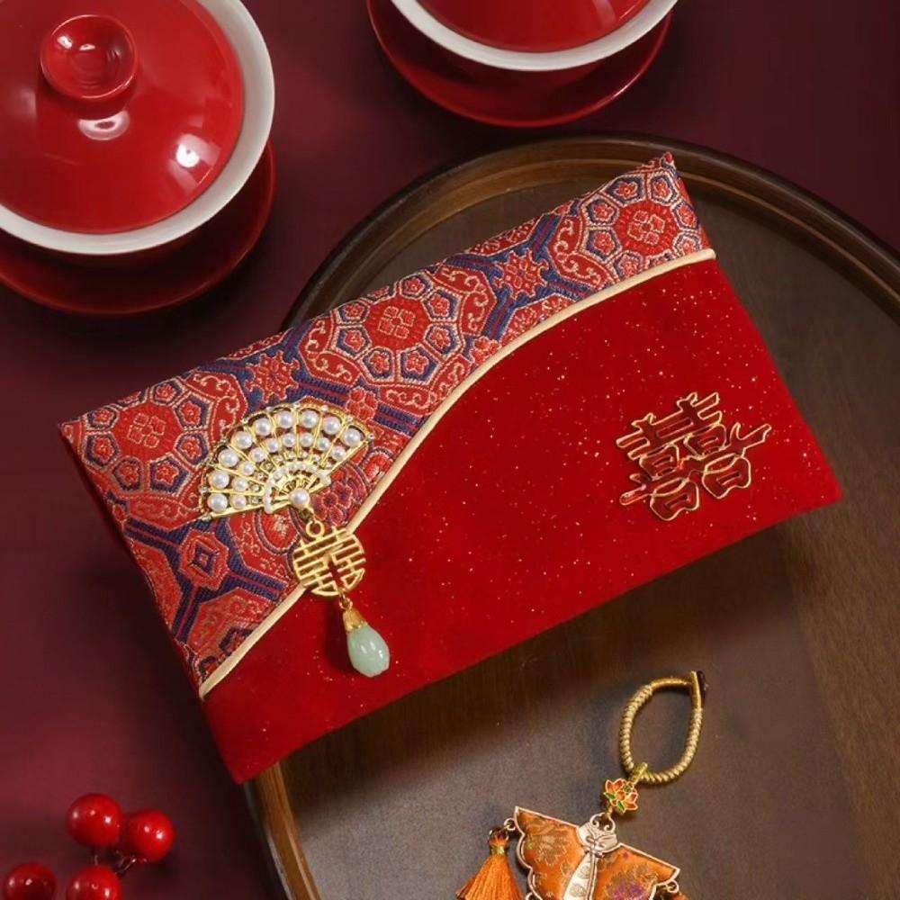 Brocade New Year Red Envelope Traditional Lucky Money Bag Red Lucky Bag Red Packet Birthday