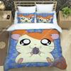 3D Printing Carton Lovely Hamtaro Beding Set Soft Duvet Cover Pilow Set Birthday Gift Children Comfortable Quilt Cover Beding Home Textiles