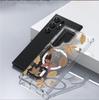 Gradient Maple Leaf Magnetic Transparent Full Coverage Case for iPhone 15/16/17 Pro Max