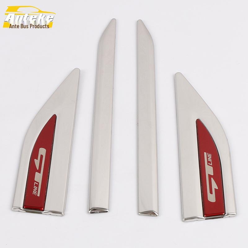 

Fits 19 K3: Stainless Steel Fender Side Marker Trim Stickers - Car Accessories