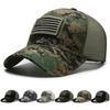 American Flag Camouflage Sticker Embroidered Baseball Cap Net Hat Men Outdoor Velcro Cap