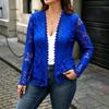 Lace Cardigan Women's New Long-sleeved Sheer Coat, Slim-fitting and Flattering, Suitable for All Occasions.