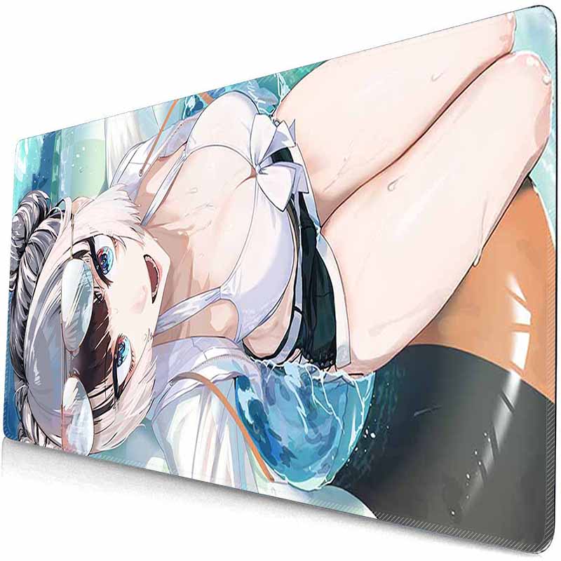 Gamer Large Mouse Pad Kawii Virtual Idol Rubber Mouse Mat Anime Girls J_Juufuutei R_Raden HD Mousepad Non-Slip Keyboard Pad