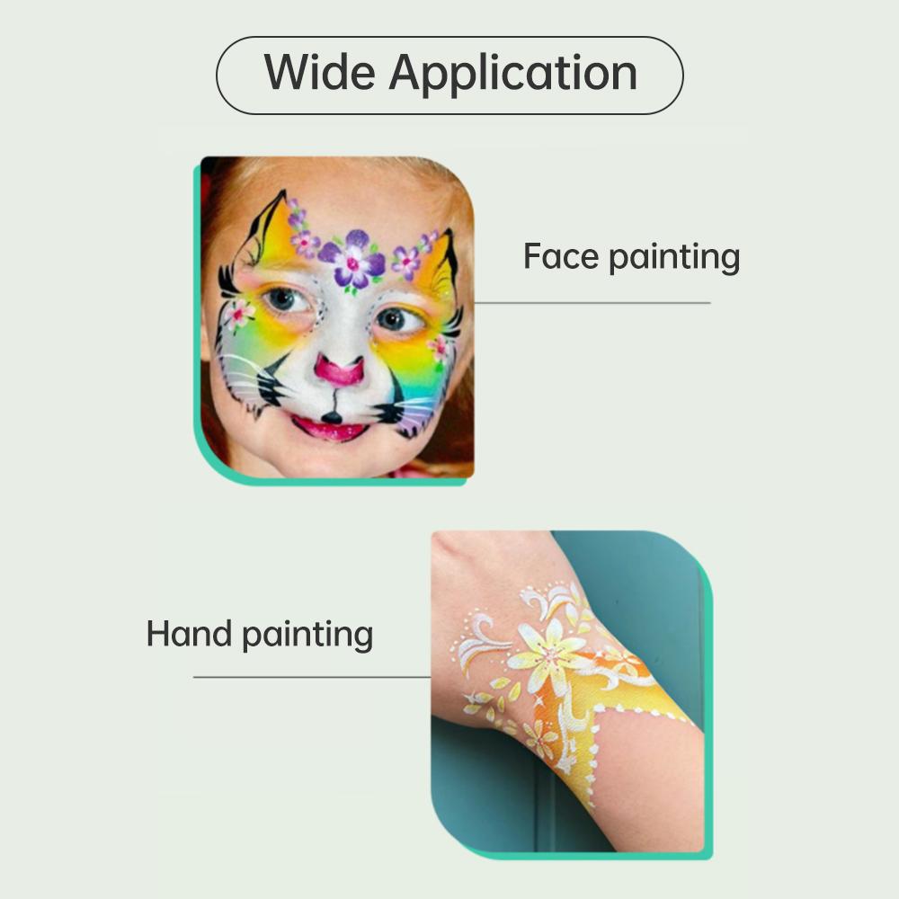 UV Barva na Obličej a Tělo Černá Světla Neonová Fluorescenční Svítící Barva Vodou Aktivovaná Make-up Malířský Pigment