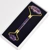 Natural Amethyst RollerJade Set Real Jade Gouache Scraper Jade Massager Gua Sha Board Facial Massager Face Horn Massages Roller