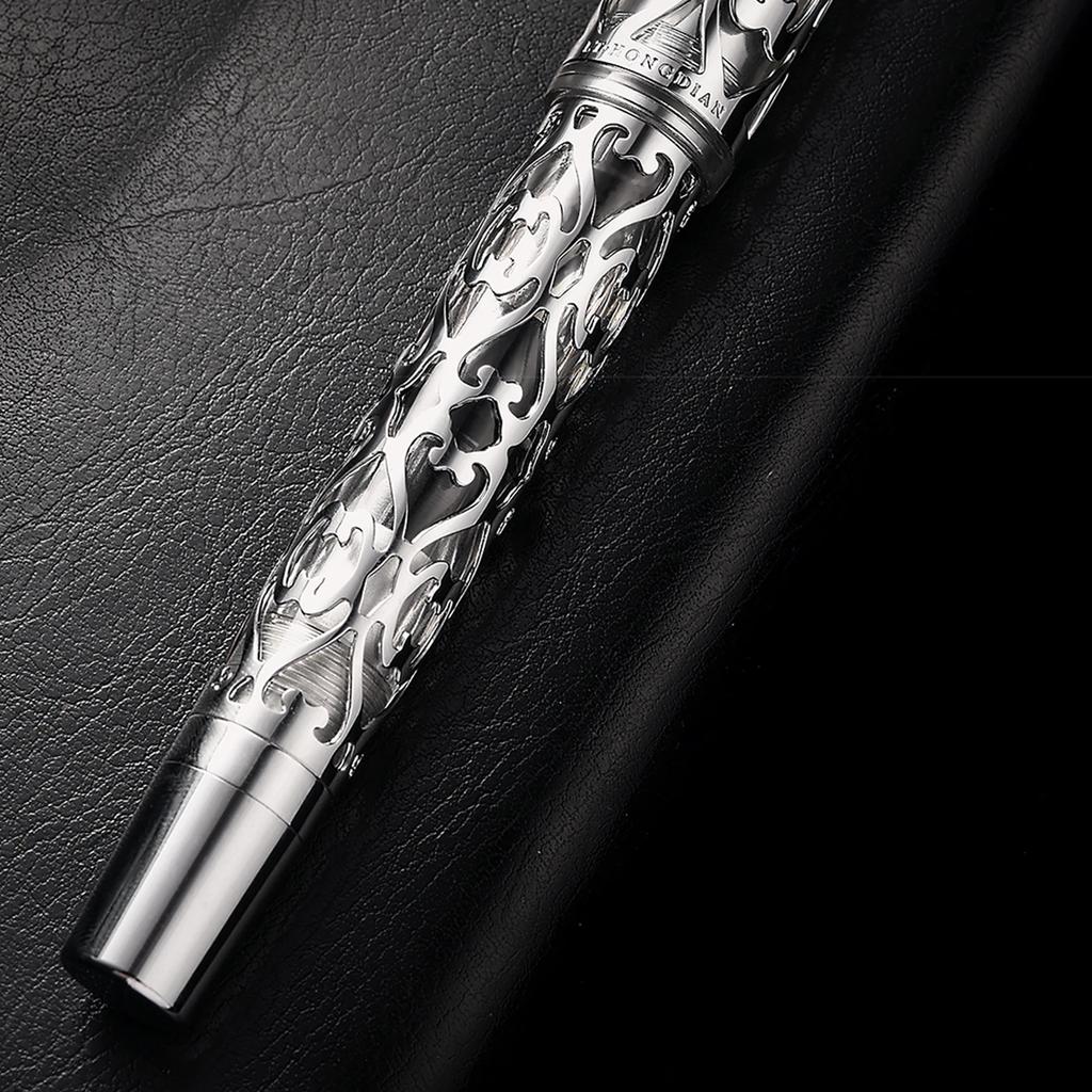 Hongdian D1 Resin Fountain Pen – 0.5mm F Nib, Skeleton Hollow Design, Piston Fill – High-End Business & Office Writing Pen