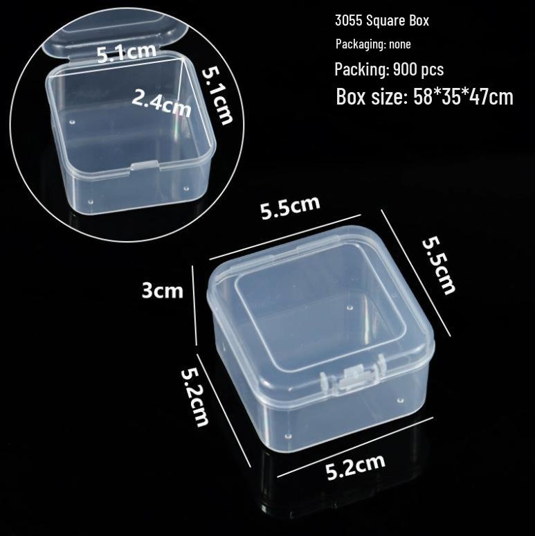 Prostokątne Półprzezroczyste Plastikowe Pudełko do Przechowywania z PP z Pokrywką na Biżuterię i Małe Części