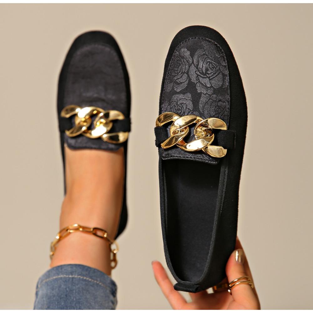 

Новые туфли на плоской подошве Металлические Слипоны Легкие Женские Туфли Лоферы Женские Роскошные Дизайнерские Туфли для Женщин Zapatos De Mujer 42 чёрный