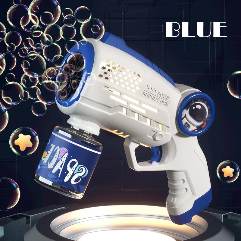 

Electric Multi Hole Space Bubble Machine With Lights Automatic Colorful Soap Handle Bubble Gun Children S Outdoor Toys Boy Game