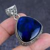 Natural Labradorite Gemstone 925 Sterling Silver Jewelry Pendant 2.01" y5Z94
