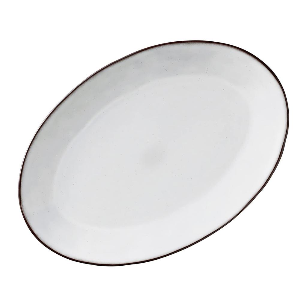 KOYO Ceramic 26cm Oval Suitable for Curry Pasta Hotel and Restaurant Microwave and Dishwasher La Ferme Smoke Made in 13510048 Tableware, Plate, Cafes,