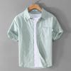 Men's Summer Oxford Stripe Short Sleeve Casual Shirt - Simple & Fresh 964