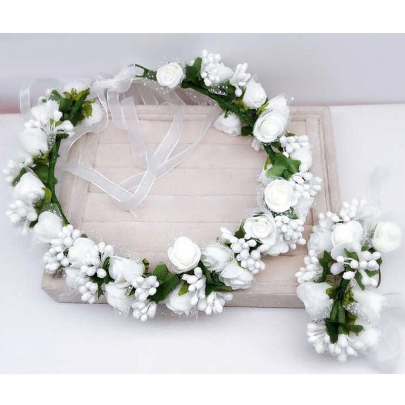

Boho Flower Floral Headband Crown Garland Marriage Handwrist Festival Party