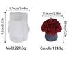 New DIY Flower Pot Candle Silicone Mold 3D Rose Tulip Shaped Aromatherapy Candle Gypsum Resin Decoration Valentine's Day Gift
