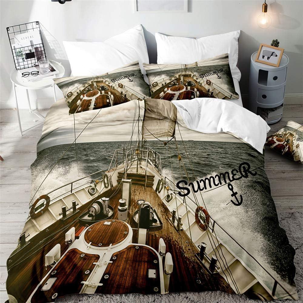Customizable Jack Pirate Ship Bedding Set Pirate Skeleton Duvet Cover Pillowcase Adult Girl Bedroom Decoration Children Gift