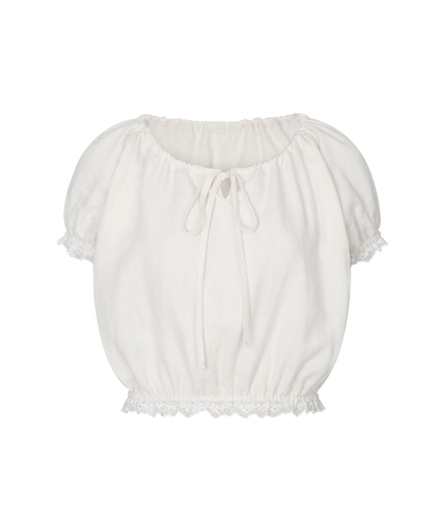 Lulu Seoul Zen Lace String Top (White) White/Free