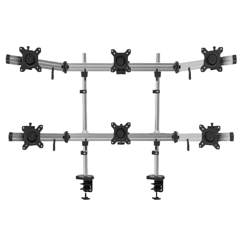 Gibbon MP260C-2 Dual Column Six-Screen LCD Monitor Stand for Securities Monitoring