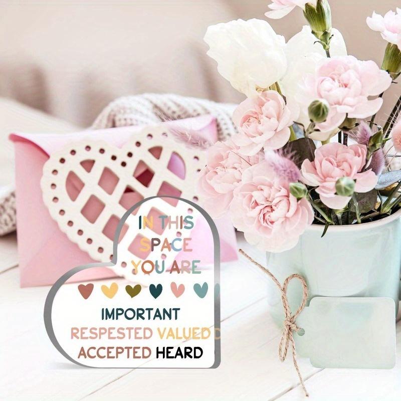 Psychotherapy Affirmations Heart - Mental Health Sign for Counselors & Classrooms