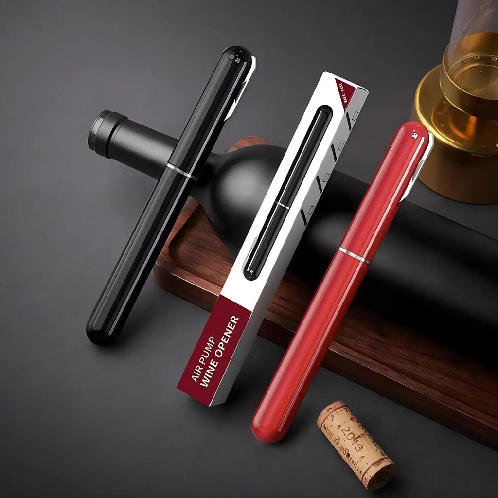 Luftpumpe Vinflaskeåpner Bærbar Vinkorketrekker Rustfritt Stål Nål Lufttrykk Korketrekker for Hjemmefest Vinverktøy